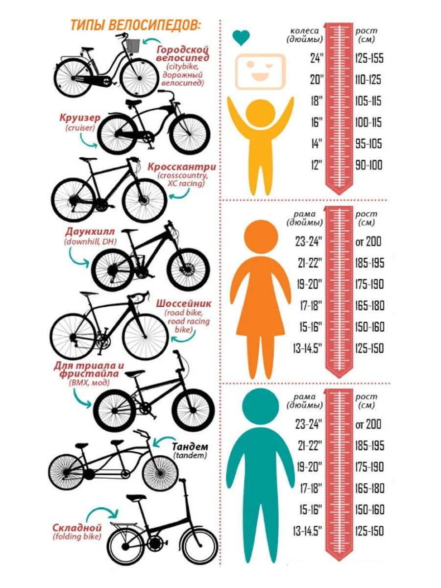 По каким параметрам лучше выбрать велосипед под себя. выбрать велосипед по росту и весу.