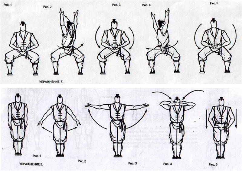 Цигун для начинающих дома 8 упражнений в картинках для женщин
