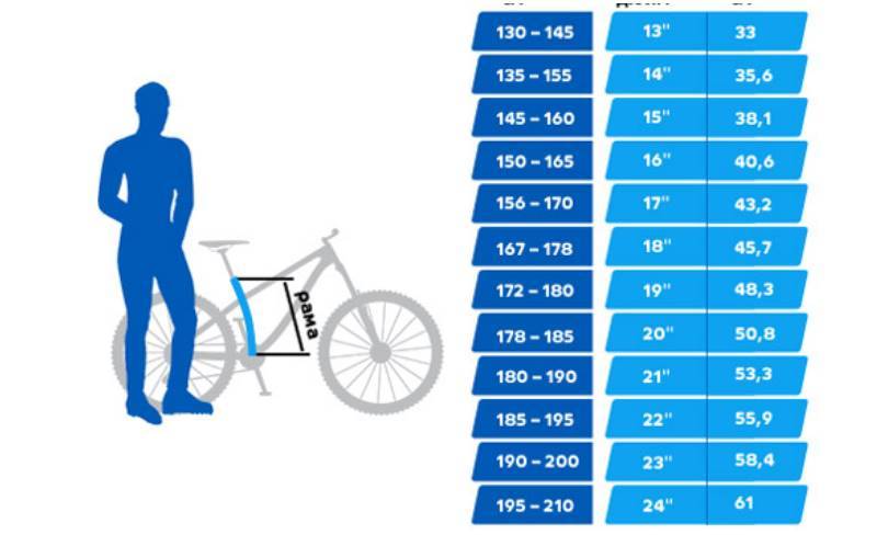 Ростовка велосипеда. таблицы ростовок для различных типов велосипедов