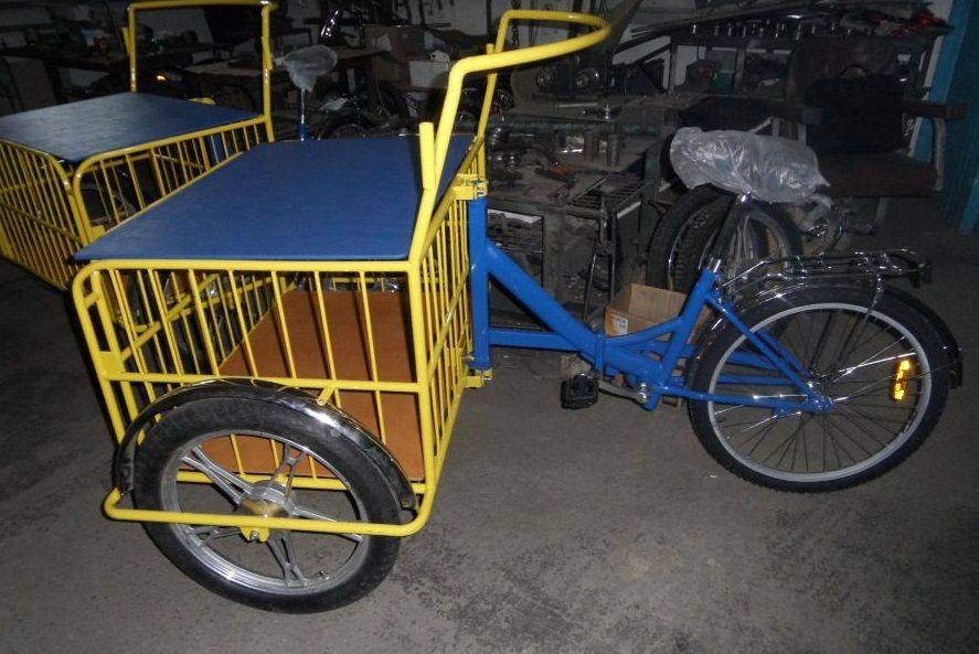 Самодельный грузовой трехколесный велосипед с мотором