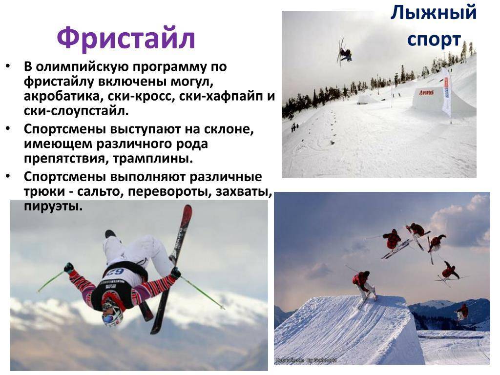 Виды лыжного спорта кратко