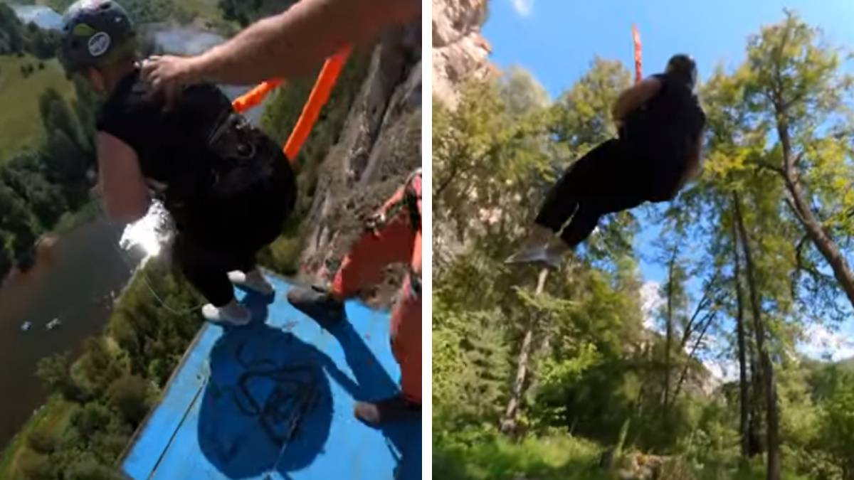 Российский экстремал удивил коллег прыжком с парашютом на пирсинге (видео) — викиновости