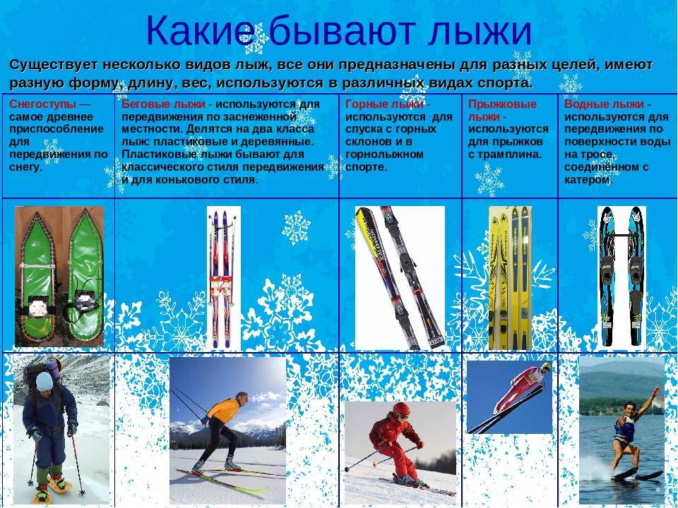 Виды лыжного спорта
